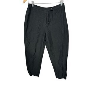 First Issue | Women's black linen pants | size 8 |‎ straight leg trousers